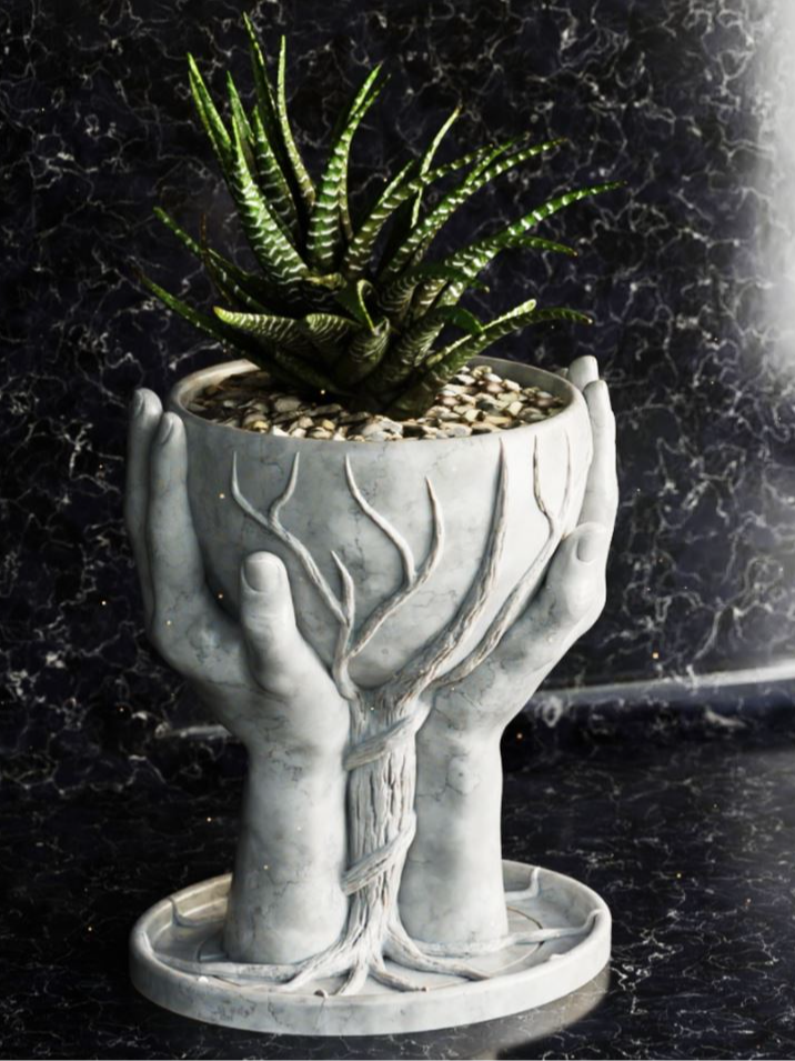 Rooted Grace 3D Printed Hand-Held Planter